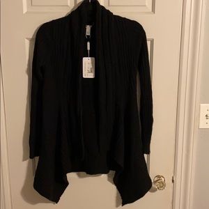 NWT autumn cashmere black long cardigan sweater